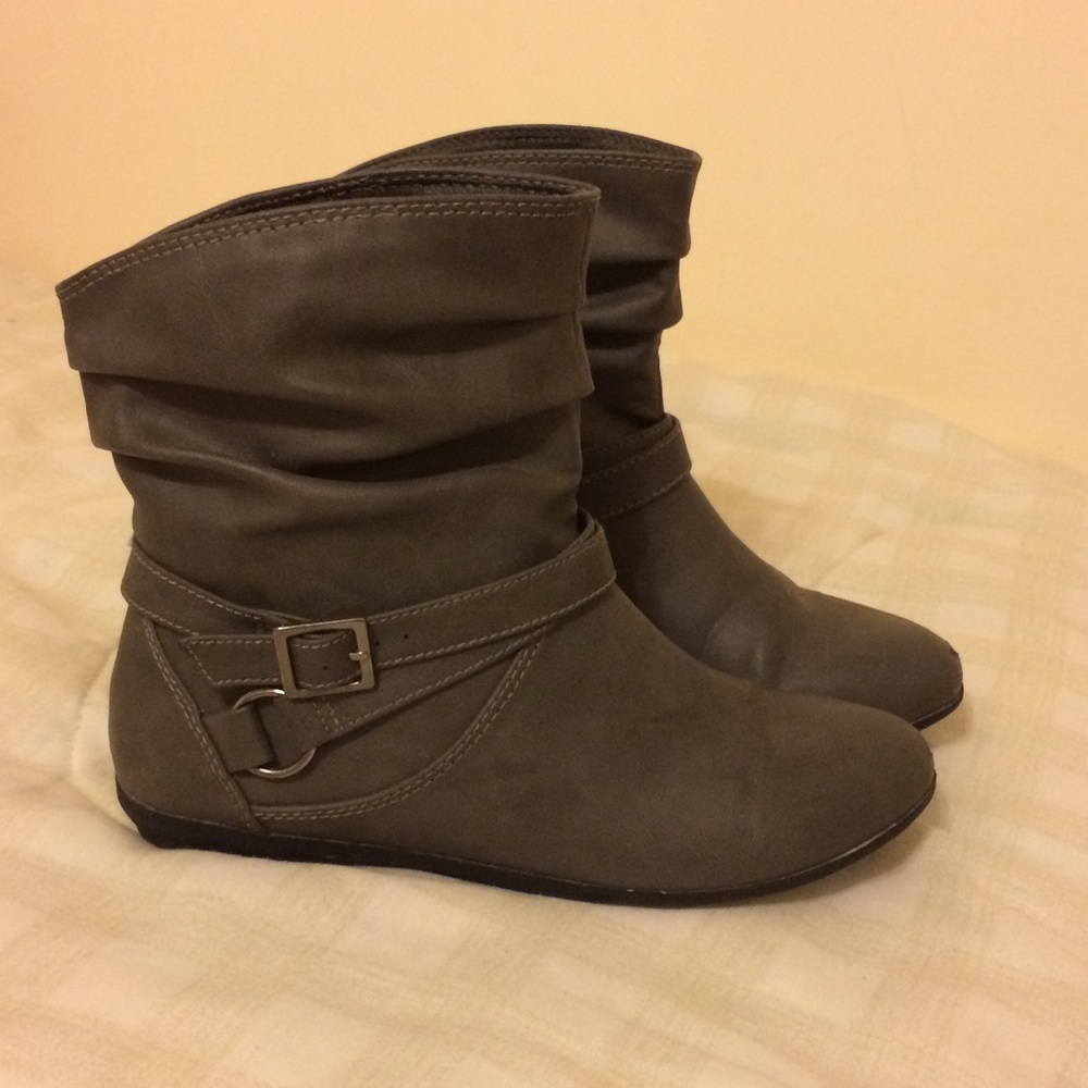 short grey boots